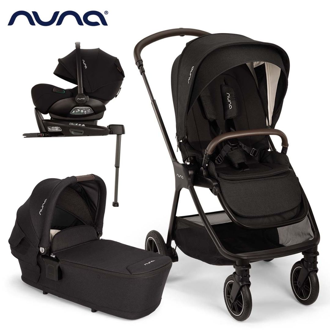 Nuna® Otroški voziček 4v1 Triv™ Next + Lytl™ + Arra™ Flex Caviar + Isofix baza Next Nuna