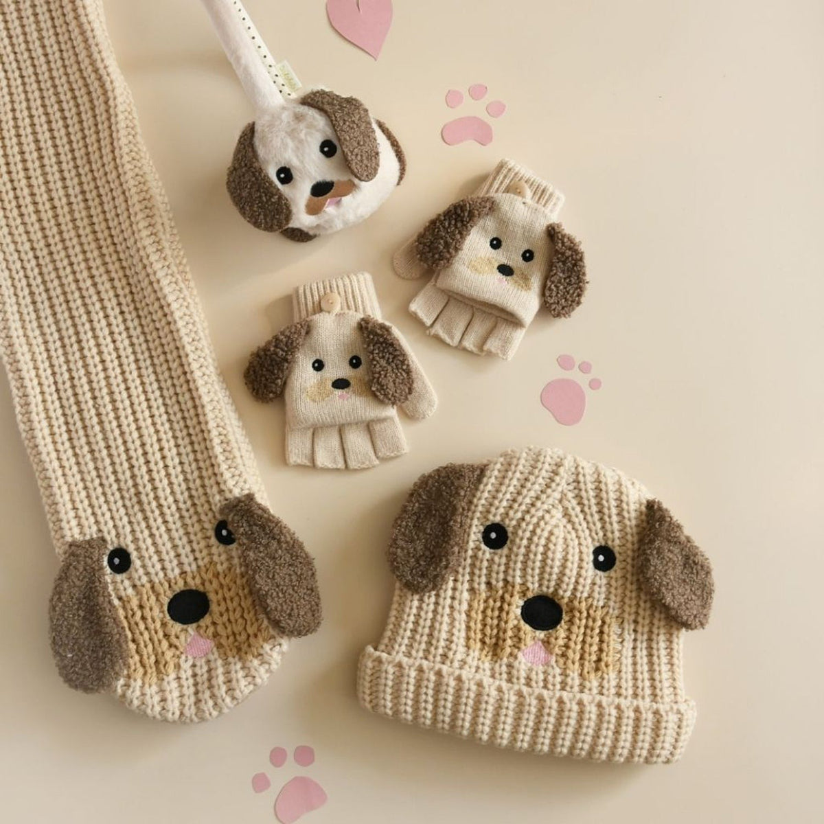 Rockahula® Otroška zimska kapa Pippy Puppy Knitted – slika 3