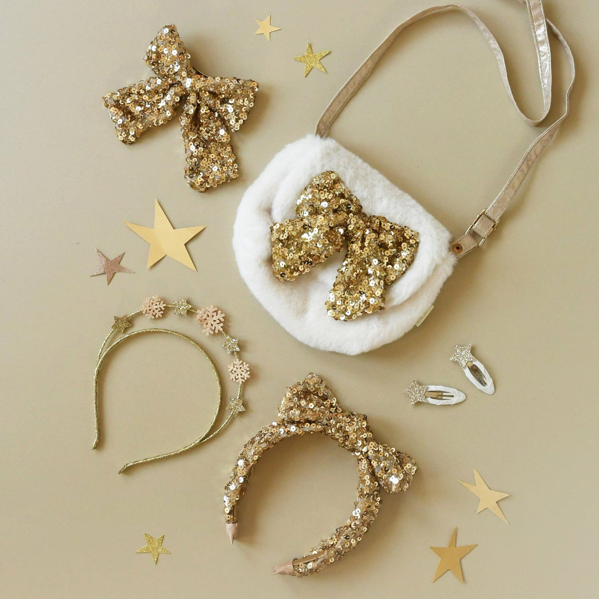 Rockahula® Hair Clips Set Bedazzle Sequin Bow – slika 4