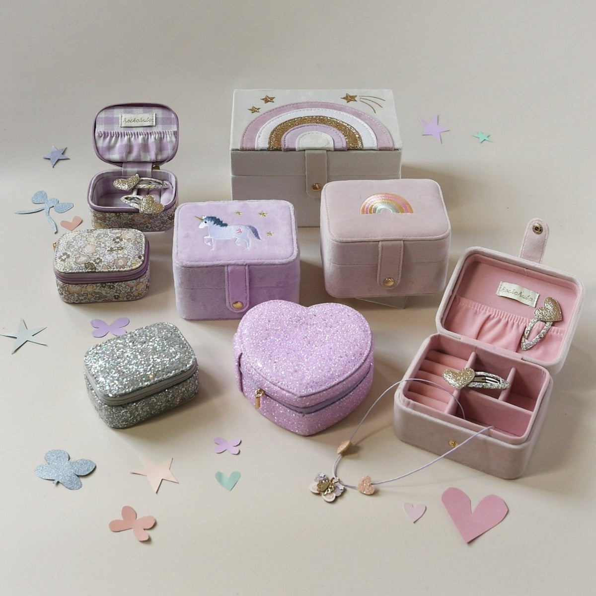 Rockahula® Škatla za nakit Enchanted Glitter Heart – slika 2
