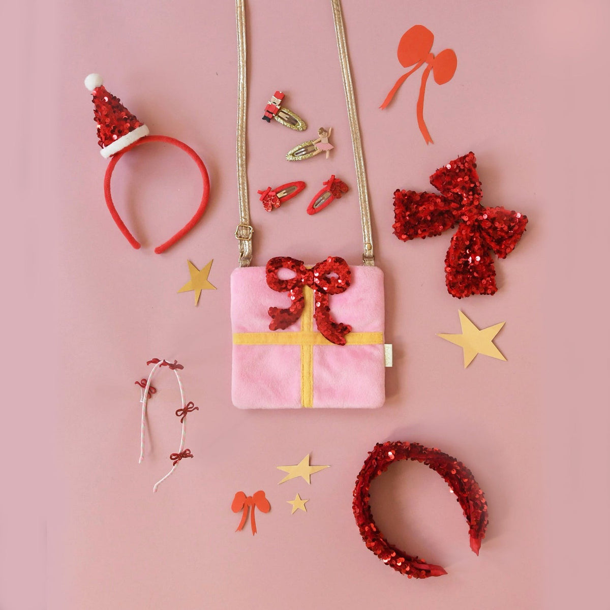 Rockahula® Sponka za lase Sequin Velvet Bow – slika 4
