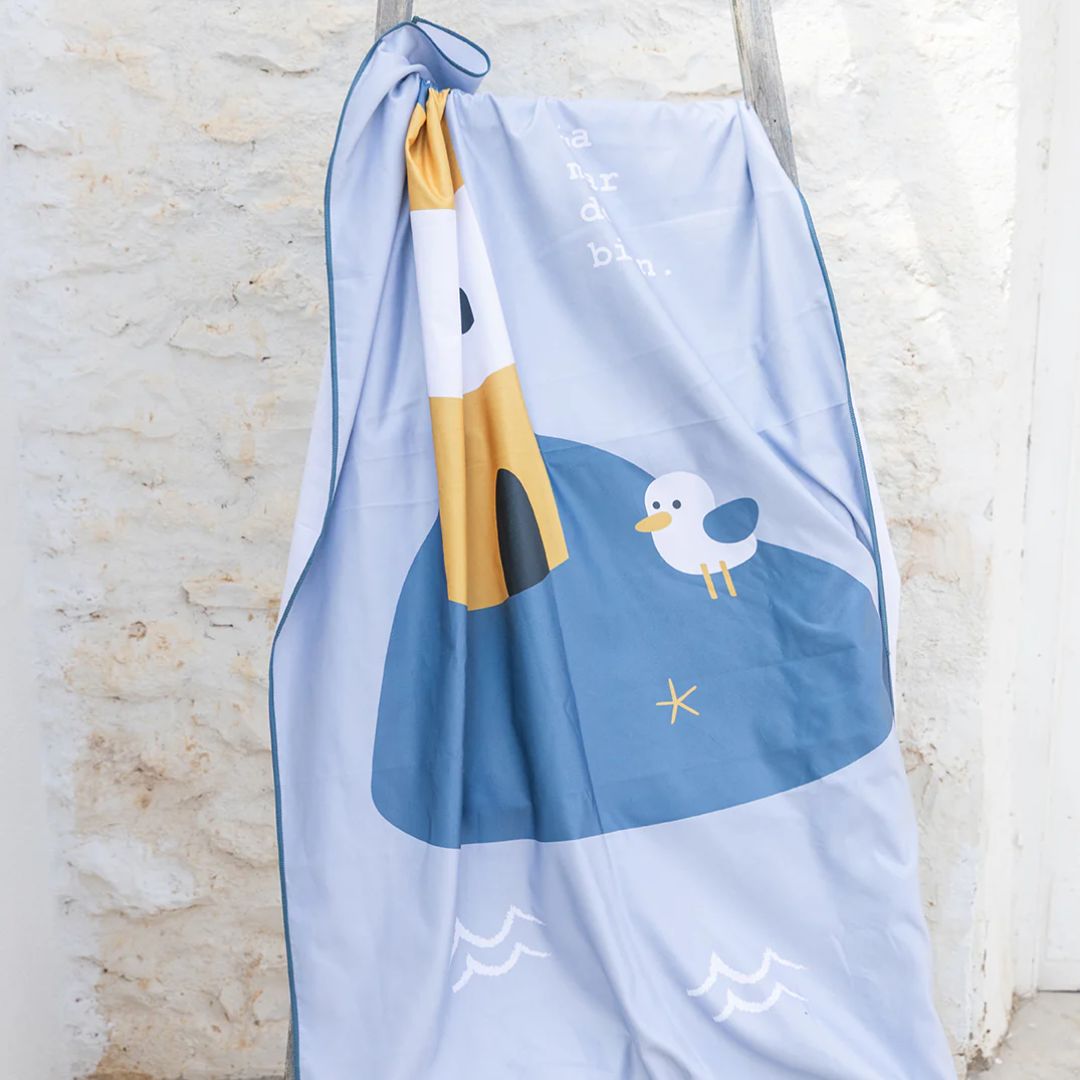 Saro Baby® Brisača za plažo iz mikrovlaken Navy Hugs Saro Baby