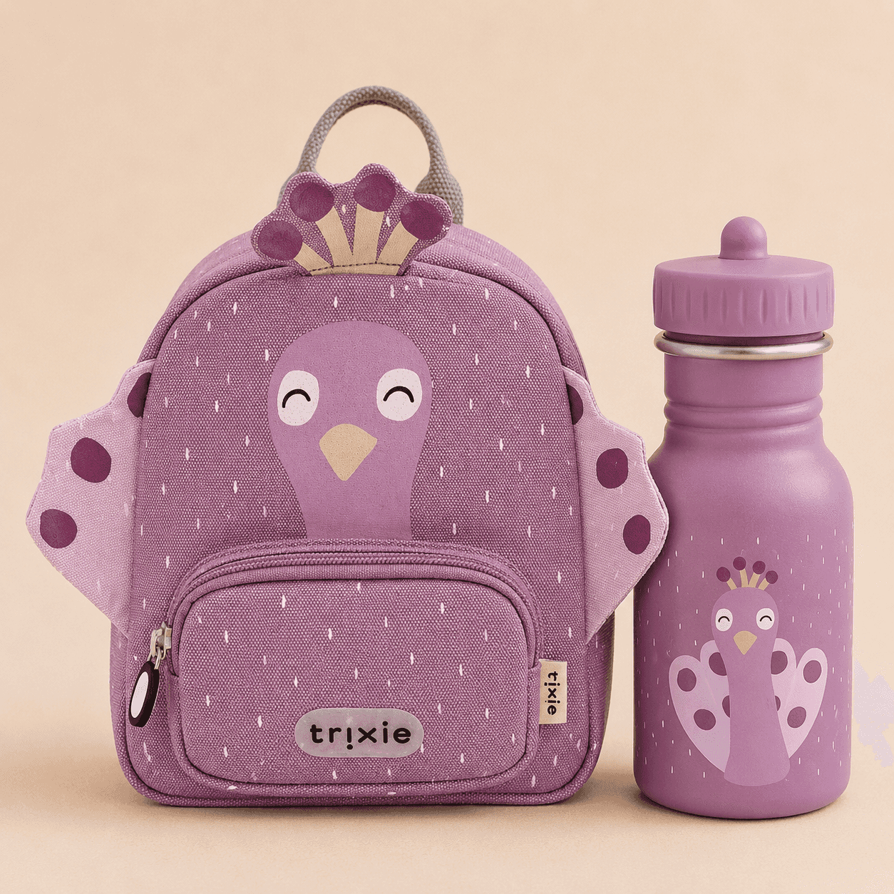 Trixie Baby® Set nahrbtnik MINI in steklenička 350ml Mrs. Peacock Trixie Baby