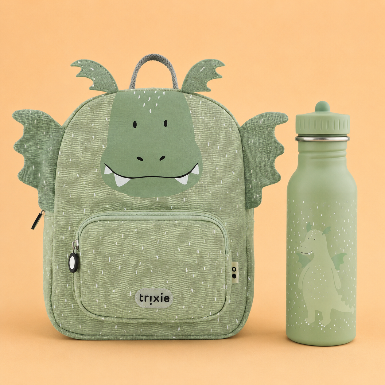 Trixie Baby® Set zainetto e borraccia 500ml Mr. Dragon