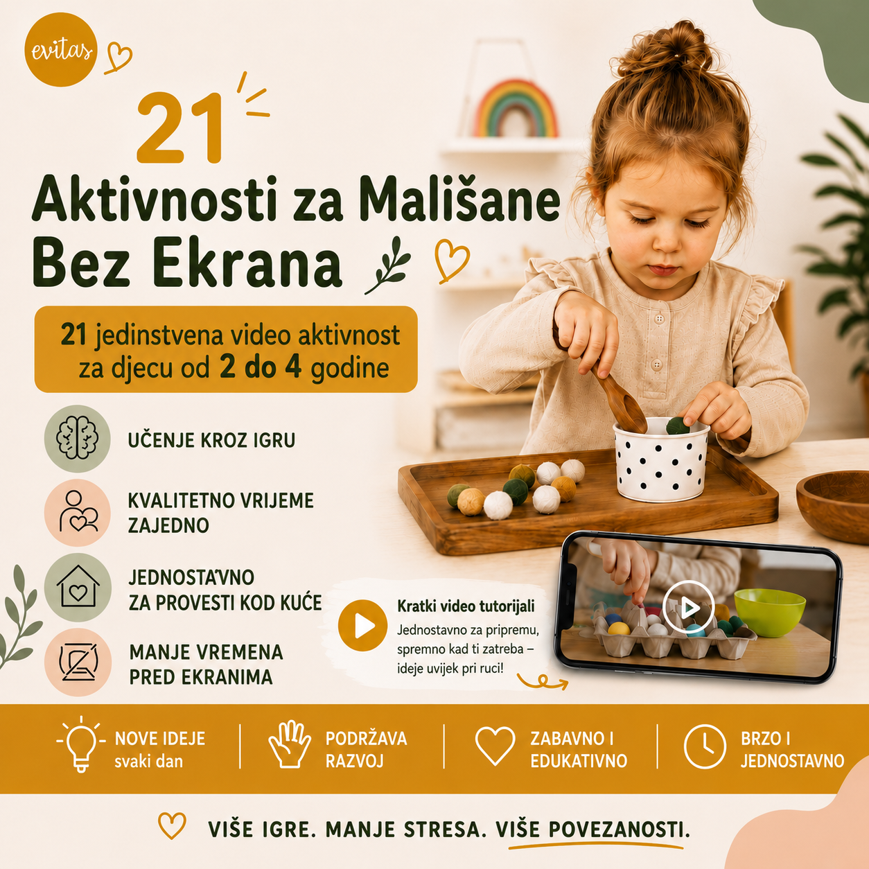 21 jedinstvena video aktivnost za djecu od 2 do 4+ godine