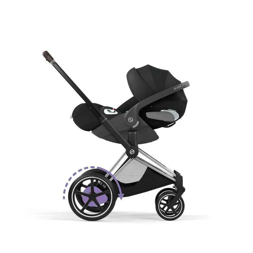 Cybex Platinum® Otroški voziček 4v1 e-Priam™ + Avtosedež Cloud T + IsoFix baza T Sepia Black Cybex Platinum