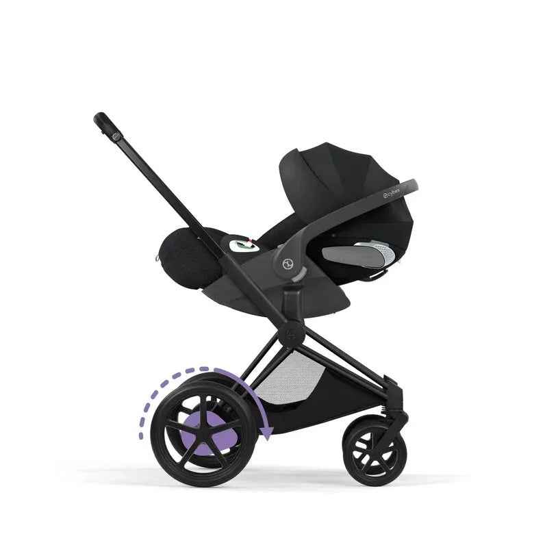 Cybex Platinum® Otroški voziček 4v1 e-Priam™ + Avtosedež Cloud T + IsoFix baza T Sepia Black Cybex Platinum