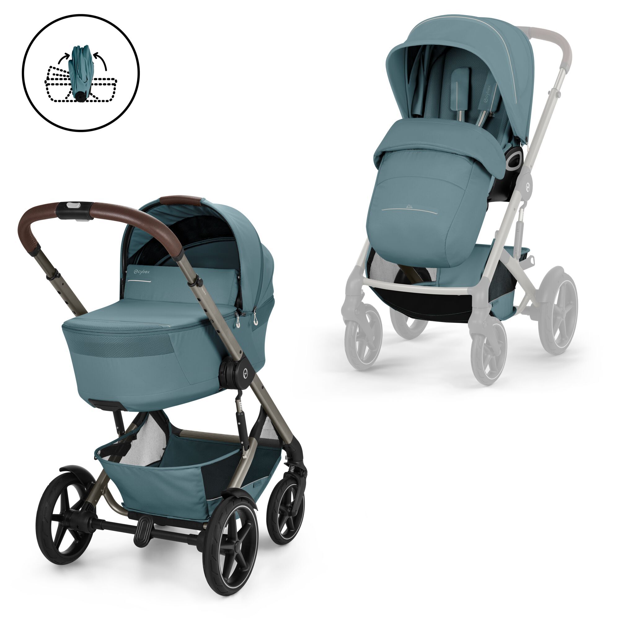 Cybex® Poussette enfant Talos™ S Lux Stormy Blue (ToupeFrame)