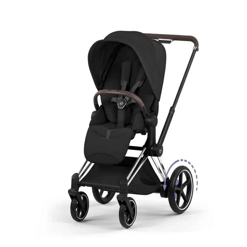 Cybex Platinum® Otroški voziček 4v1 e-Priam™ + Avtosedež Cloud T + IsoFix baza T Sepia Black Cybex Platinum