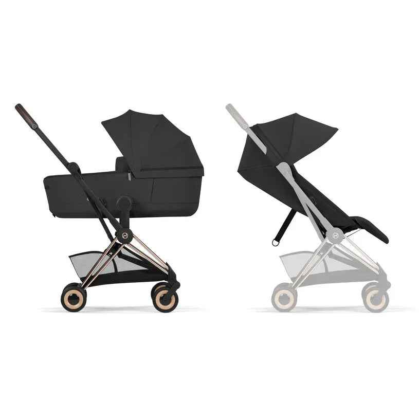 Cybex Platinum® Otroški voziček s zložljivo košaro 2v1 Coya™ Comfort Sepia Black | Rosegold Cybex Platinum