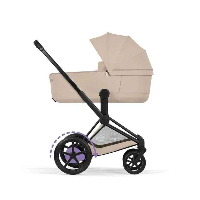 Cybex Platinum® Otroški voziček s zložljivo košaro 2v1 e-Priam™ Comfort Cozy Beige | Matt Black Cybex Platinum