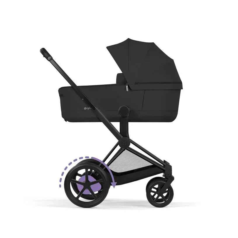 Cybex Platinum® Otroški voziček 4v1 e-Priam™ + Avtosedež Cloud T + IsoFix baza T Sepia Black Cybex Platinum