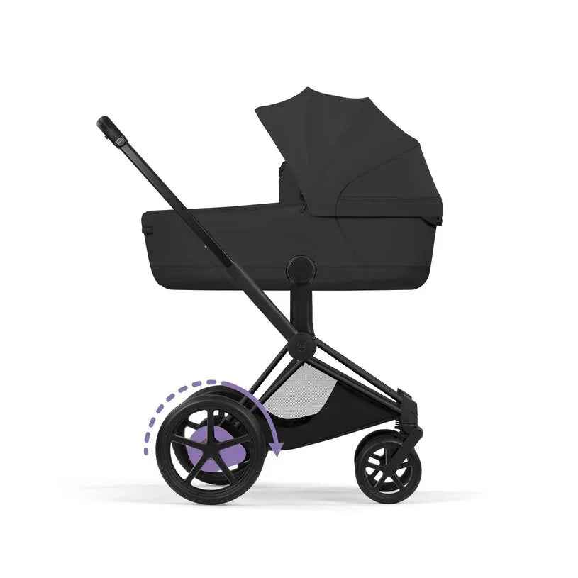 Cybex Platinum® Otroški voziček 4v1 e-Priam™ + Avtosedež Cloud T + IsoFix baza T Sepia Black Cybex Platinum
