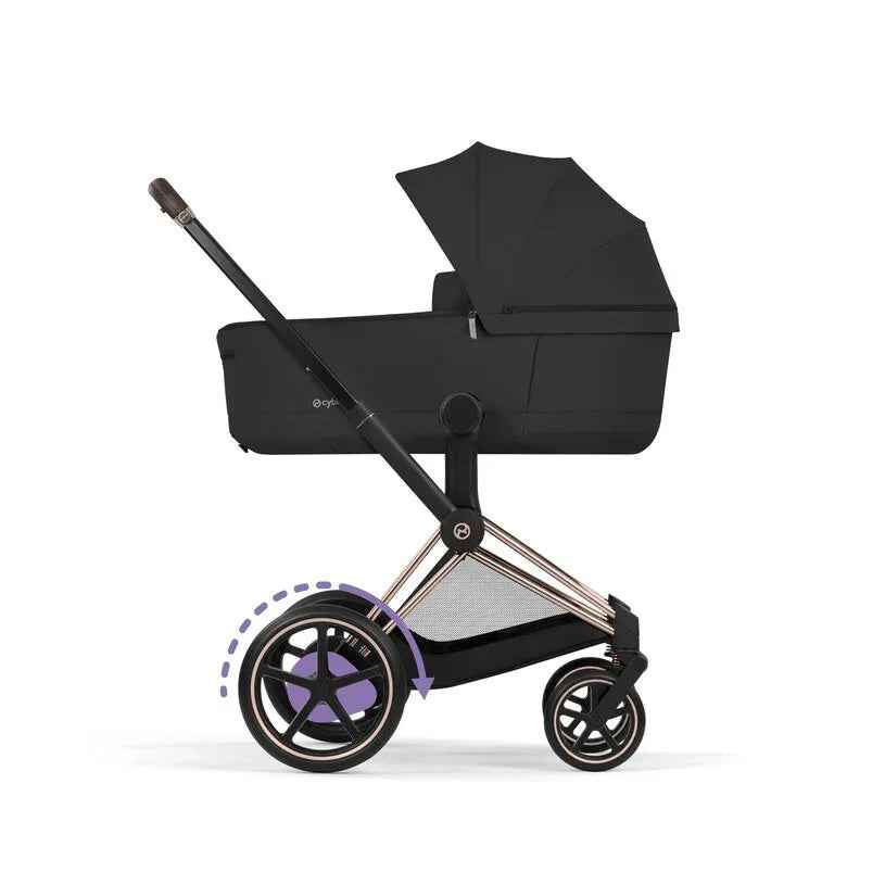 Cybex Platinum® Otroški voziček 4v1 e-Priam™ + Avtosedež Cloud T + IsoFix baza T Sepia Black Cybex Platinum
