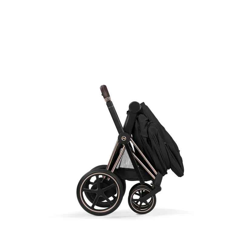 Cybex Platinum® Otroški voziček 4v1 e-Priam™ + Avtosedež Cloud T + IsoFix baza T Sepia Black Cybex Platinum