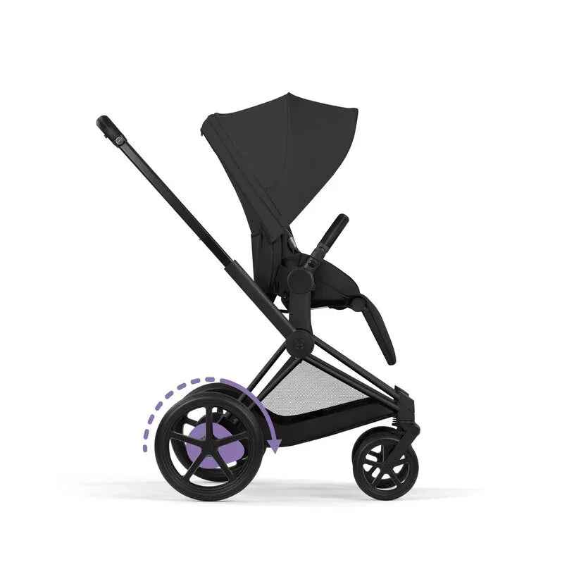 Cybex Platinum® Otroški voziček 4v1 e-Priam™ + Avtosedež Cloud T + IsoFix baza T Sepia Black Cybex Platinum