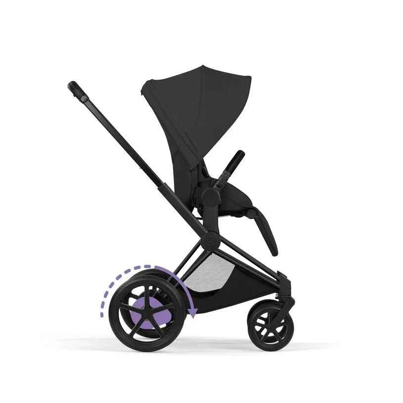 Cybex Platinum® Otroški voziček 4v1 e-Priam™ + Avtosedež Cloud T + IsoFix baza T Sepia Black Cybex Platinum