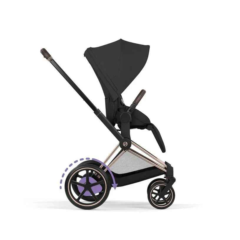 Cybex Platinum® Otroški voziček 4v1 e-Priam™ + Avtosedež Cloud T + IsoFix baza T Sepia Black Cybex Platinum