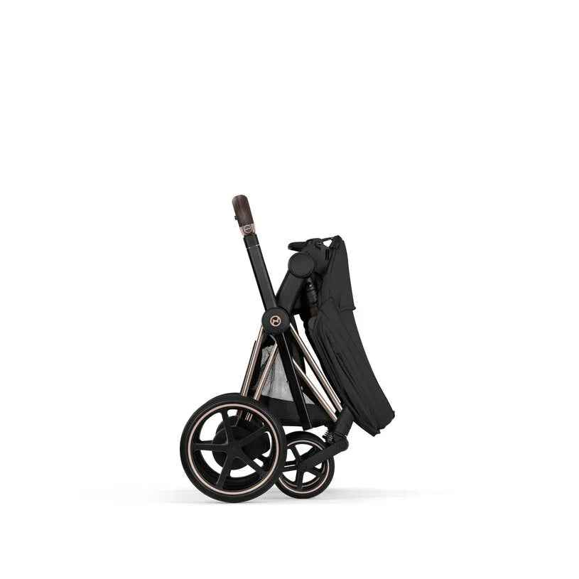Cybex Platinum® Otroški voziček 4v1 e-Priam™ + Avtosedež Cloud T + IsoFix baza T Sepia Black Cybex Platinum