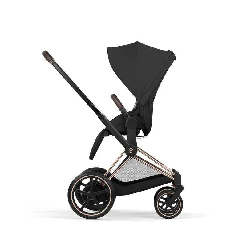 Cybex Platinum® Otroški voziček 4v1 e-Priam™ + Avtosedež Cloud T + IsoFix baza T Sepia Black Cybex Platinum