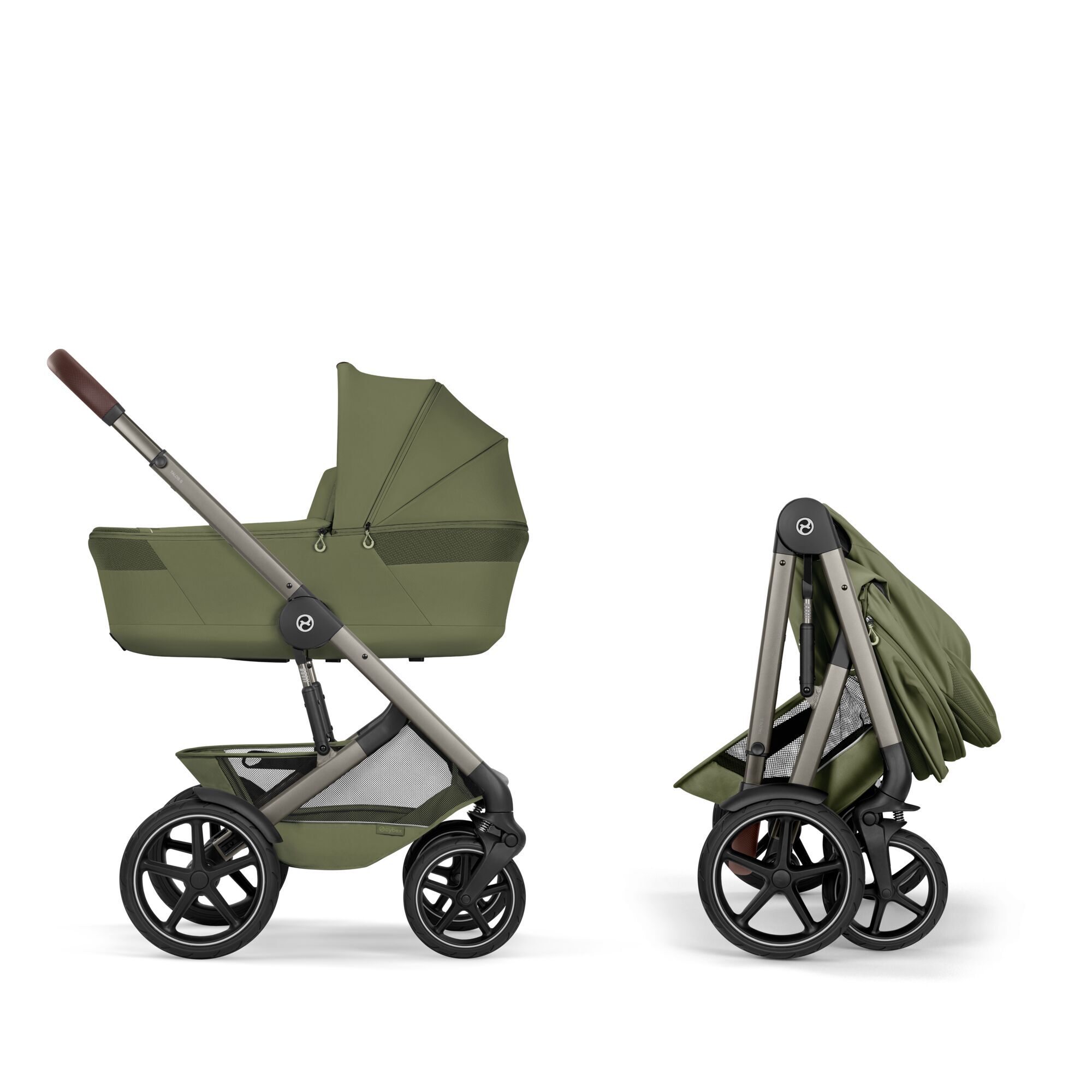 Cybex® Poussette enfant Talos™ S Lux Moss Green (Taupe Frame)