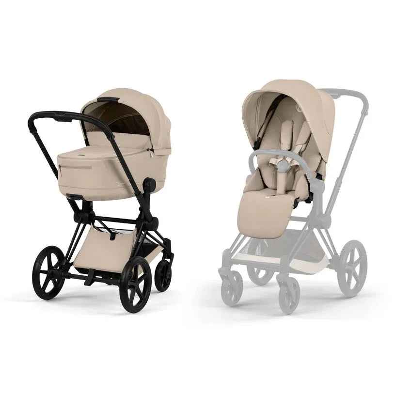 Cybex Platinum® Otroški voziček s zložljivo košaro 2v1 Priam™ Comfort Cozy Beige | Matt Black Cybex Platinum