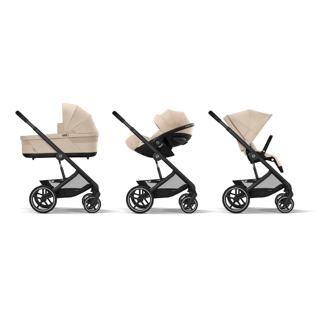 Cybex® Paket 3v1 Otroški voziček Balios S Lux + Avtosedež Cloud G Almond Beige Cybex