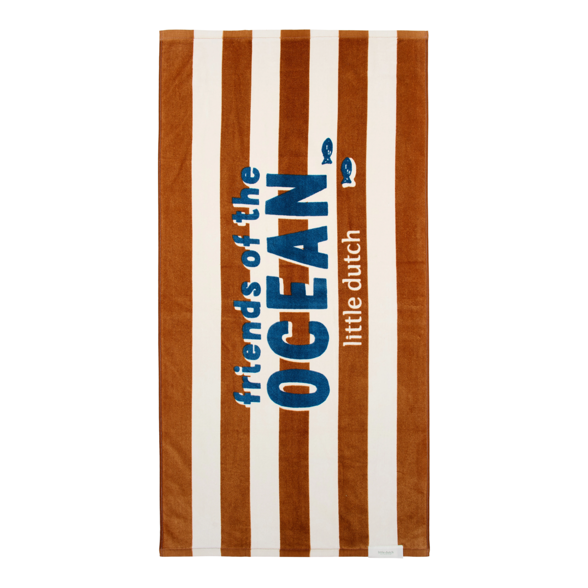 Little Dutch® Brisača za plažo Ocean World Brown Stripe Little Dutch