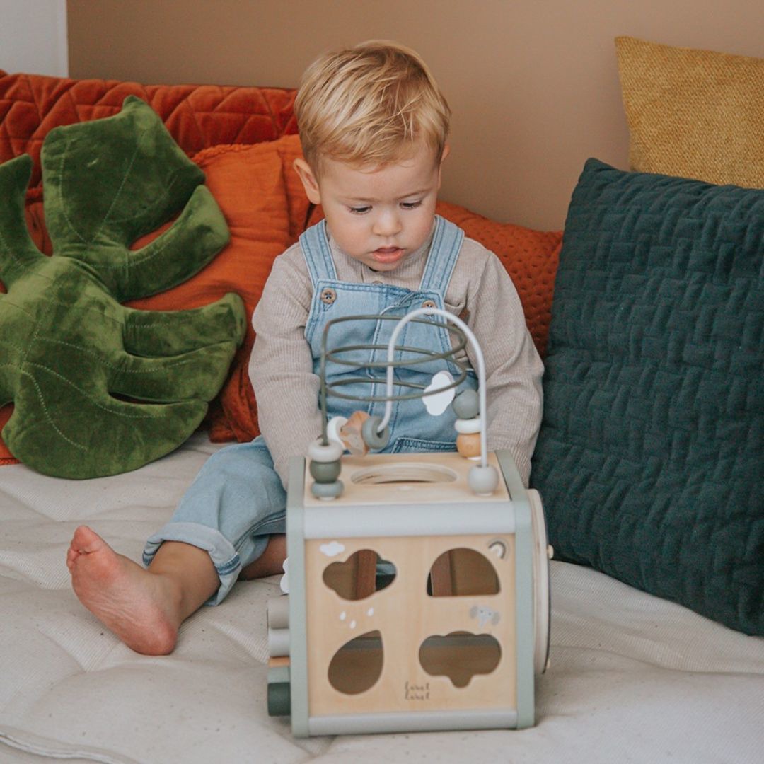 Label Label® Lesena aktivnostna kocka Olive Green Label Label