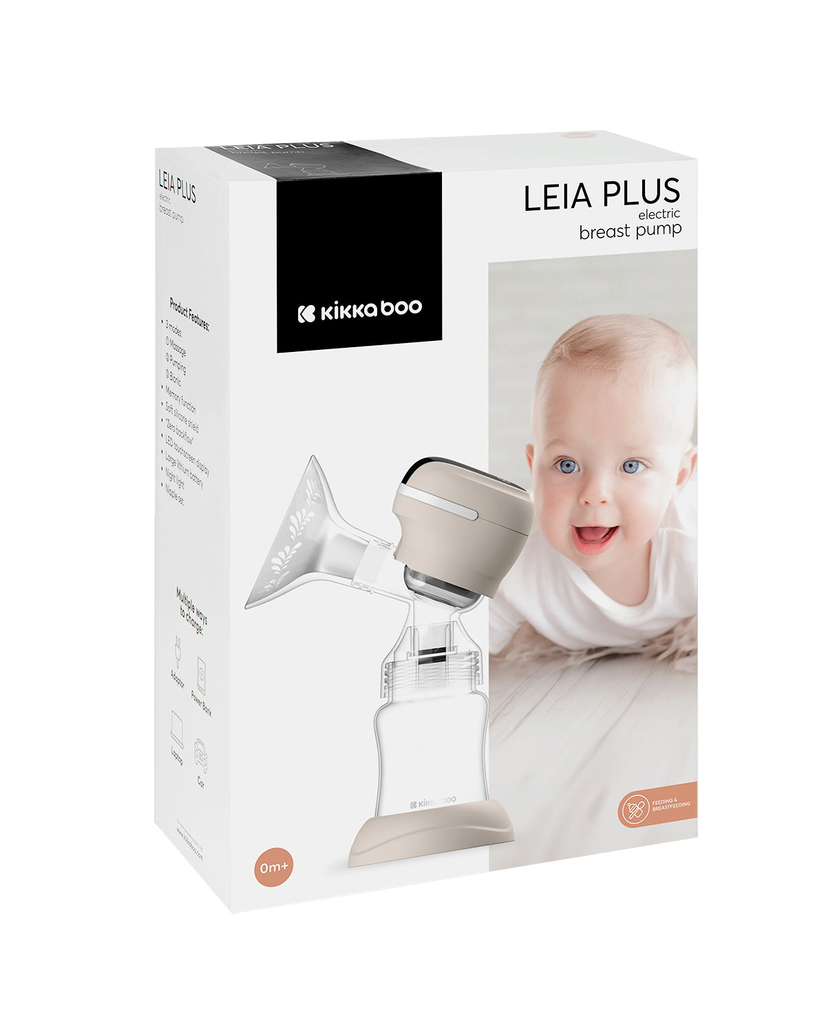 KikkaBoo® Integrated electric breast pump Leia Plus Beige – slika 11