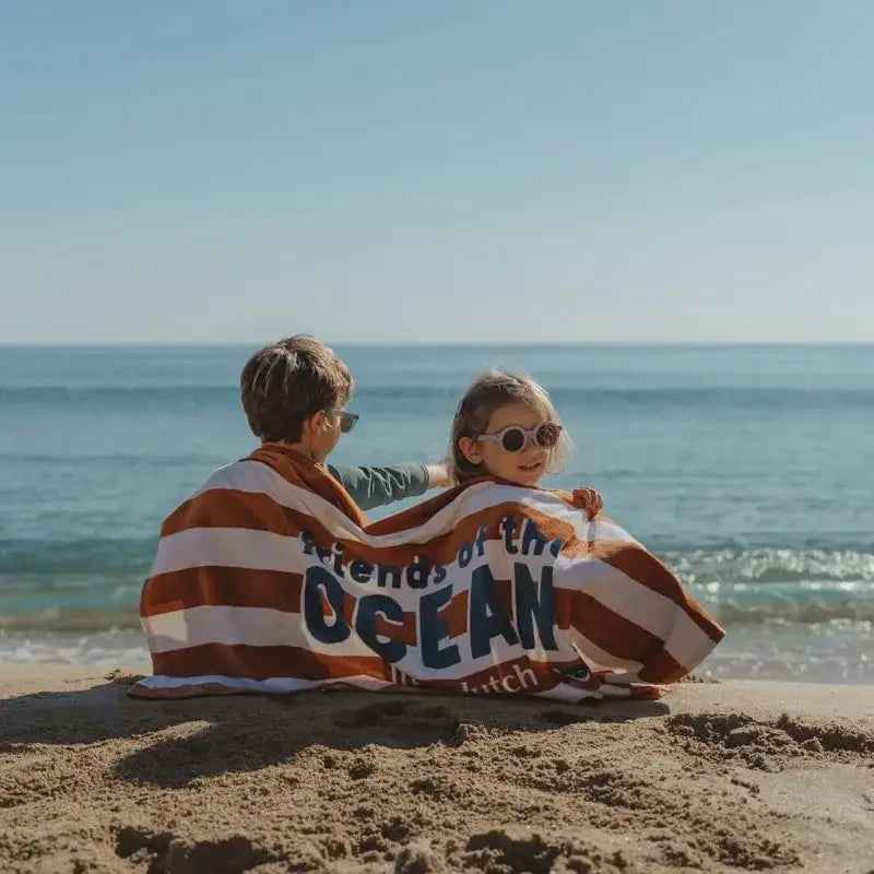 Little Dutch® Brisača za plažo Ocean World Brown Stripe Little Dutch