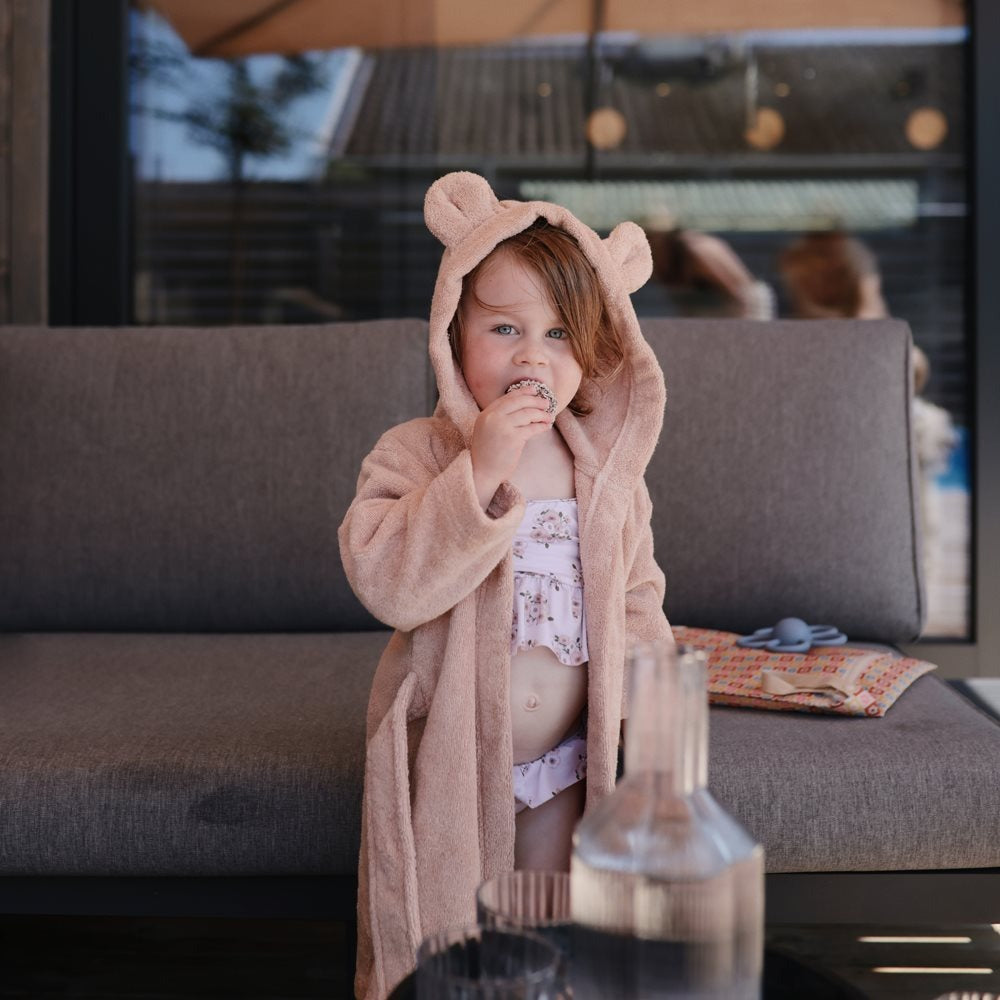 Mushie® Otroški kopalni plašček Bear Blush Mushie