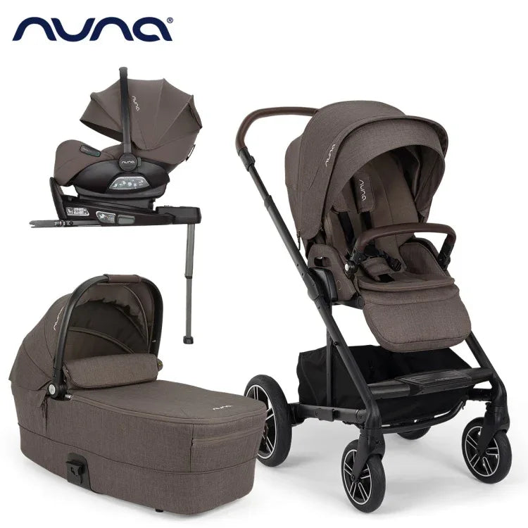 Nuna® Otroški voziček 4v1 Mixx™ Next + Arra™ Flex Chestnut + Isofix baza Next Nuna
