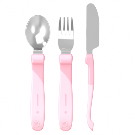 Slika za Twistshake® Pribor za jelo od nehrđajućeg čelika - Pastel Pink