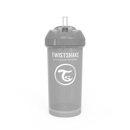 Slika za Twistshake® Bočica sa slamkom 360ml (12+m) - Pastel Grey