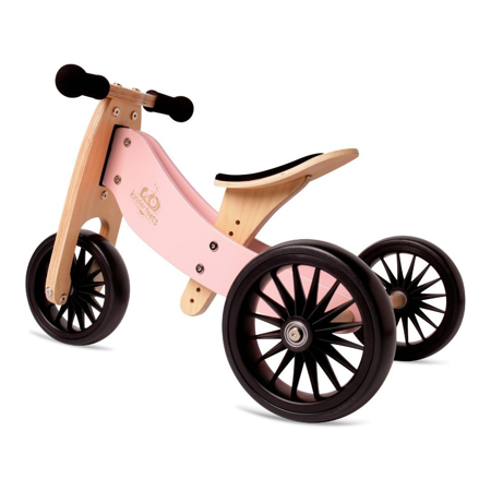 Kinderfeets® 2u1 Tricikl i bicikl bez pedala Tiny Tot Plus Rose