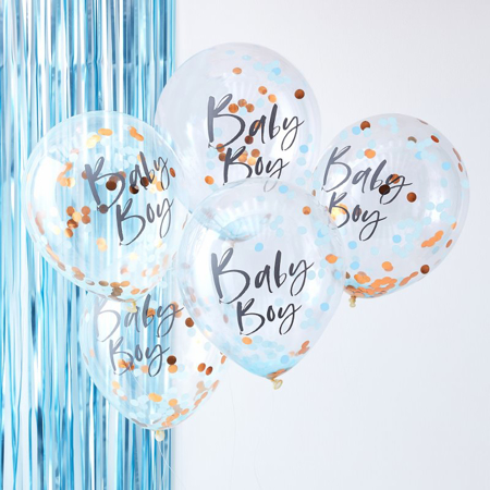 Slika za Ginger Ray® Baloni s konfetima Baby Boy Twinkle Twinkle 5 komada