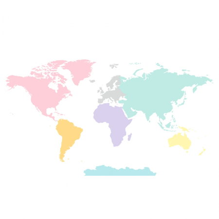 Slika za Yokodesign® Zidna naljepnica Karta svijeta Pastel 150x84 