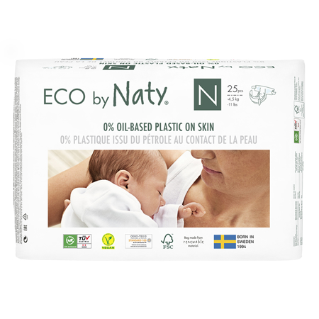 Slika za Eco by Naty® Ekološke pelene Newborn 0 (1-4,5 kg) 25 komada