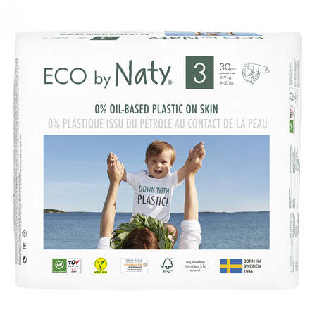 Slika za  Eco by Naty® Ekološke pelene 3 (4-9 kg) 30 komada