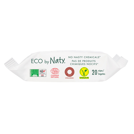 Eco by Naty® Vlažne maramice  Travel Pack 20 komada
