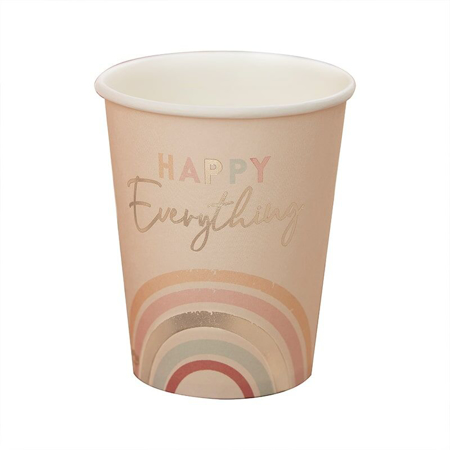 Ginger Ray® Papirne čašice Happy Everything 8 komada