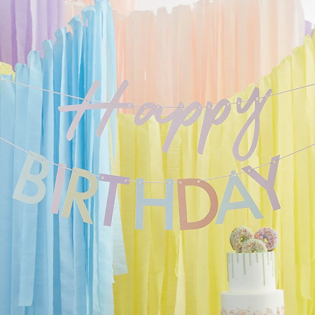 Slika za Ginger Ray® Viseći natpis Mix It Up Happy Birthday Pastel