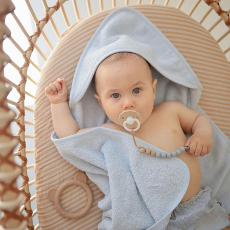 Slika za Mushie® Ručnik s kapuljačom Baby Blue