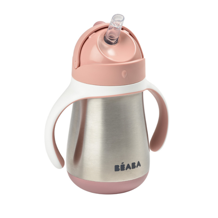 Slika za Beaba® Termo bočica sa slamkicom 250ml Old Pink