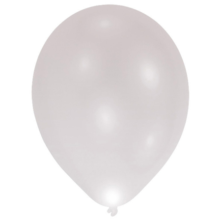 Slika za Amscan® Lateks baloni s LED svjetlom Silver 5 kom