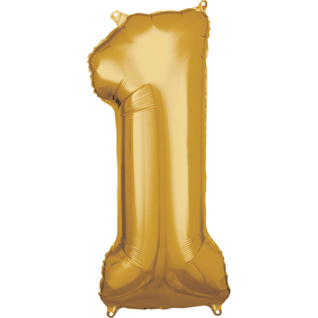 Amscan® Balon broj 1 (86 cm) Gold