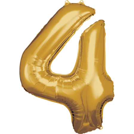 Amscan® Balon broj 4 (86 cm) Gold