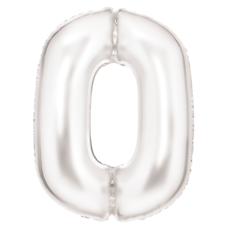 Slika za Amscan® Balon broj 0 (86 cm) Silk Lustre White