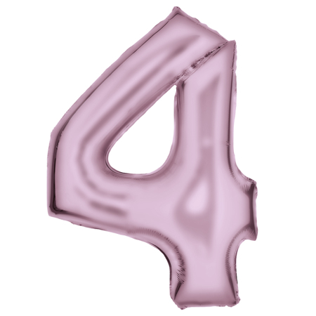 Slika za Amscan® Balon broj 4 (86 cm) Silk Lustre Pastel Pink